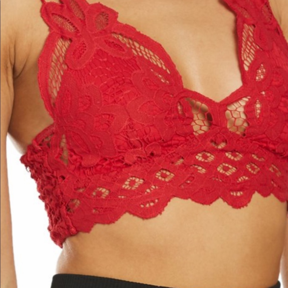 Free people adella bralette xs, pink